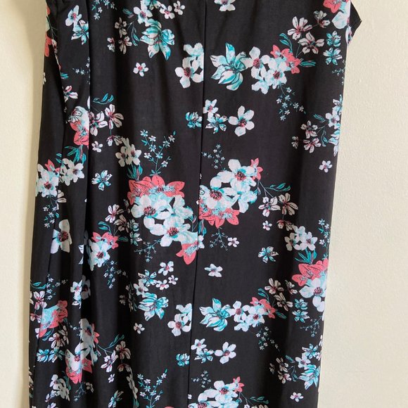Large 2 Dye 4 Black with blue and pink flower casual summer dress - Picture 9 of 13